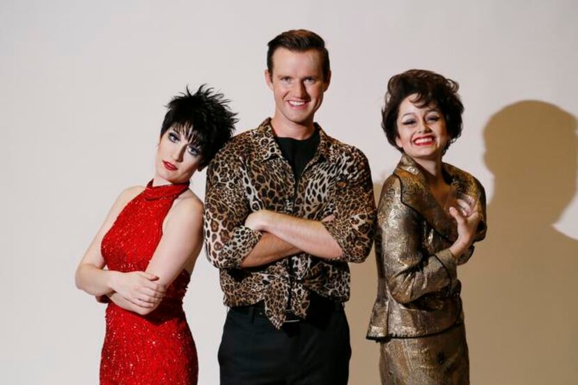
From L to R, Sarah Elizabeth Smith as Liza Minnelli, Alex Ross as Peter Allen, and Janelle...