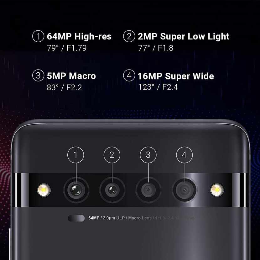The cameras of the TCL 10 Pro
