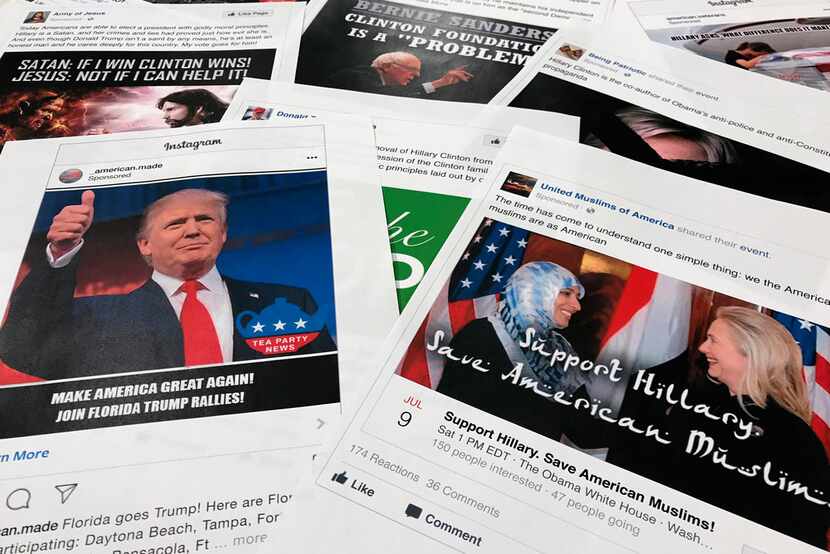 Some of the Facebook and Instagram ads linked to a Russian effort to disrupt the American...