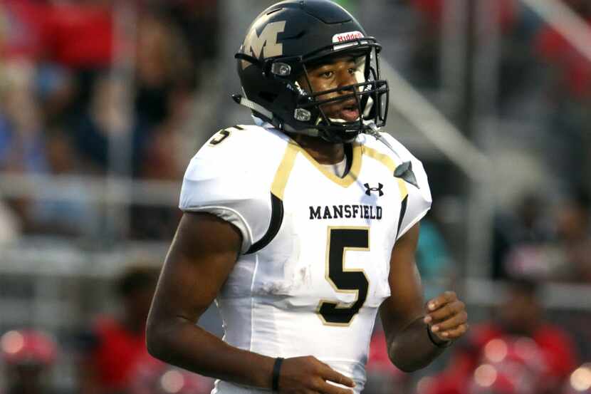 Mansfield running back Kennedy Brooks (5) , pictured earlier this season, ran for 263 yards...