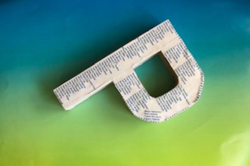 A replica of the "P" mailed to the PUC in protest of the commission's refusal to overhaul...