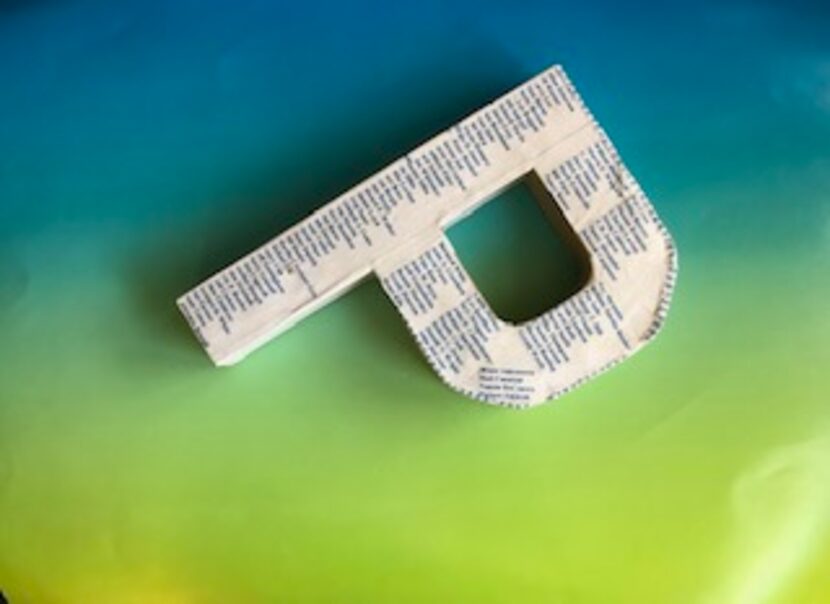 A replica of the "P" mailed to the PUC in protest of the commission's refusal to overhaul...