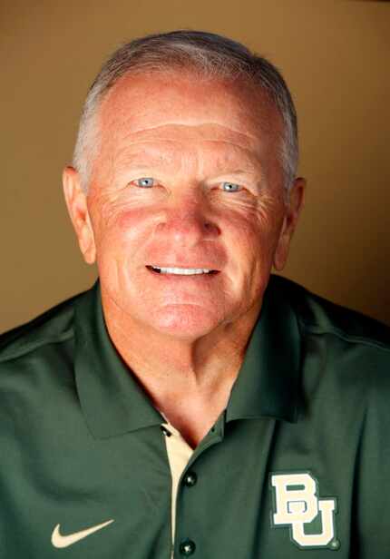Jim Grobe, acting Baylor head football coach is photographed in his office at the Baylor...
