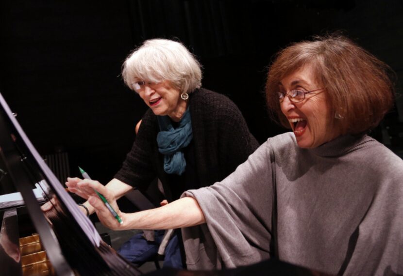 From left to right, a book writer and lyricist Mimi Turque and composer Nancy Ford...