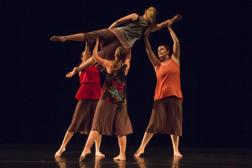 Members of Elledanceworks perform "Somewhere Along the Lines" Thursday during the company's...
