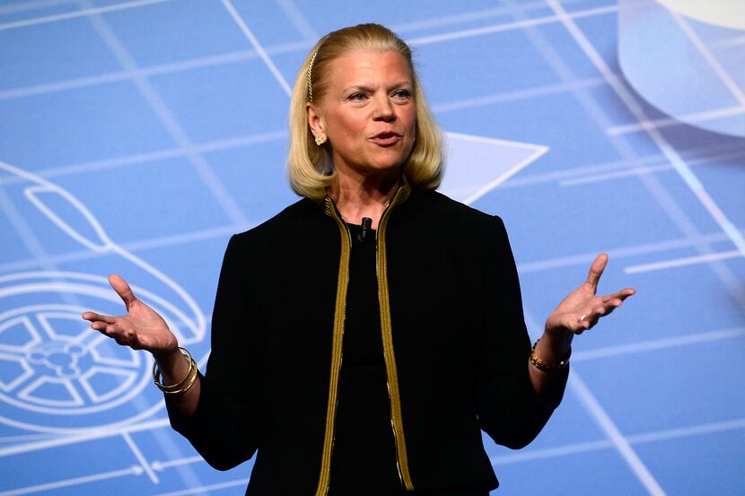 Virginia M. Rometty, chairwoman and CEO of IBM, speaks during a conference at the Mobile...
