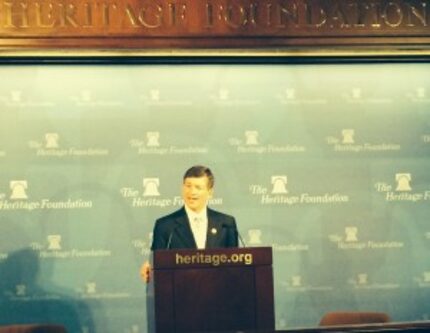  Rep. Jeb Hensarling, R-Dallas, speaks atÂ the Heritage Foundation last year. (Photo by...