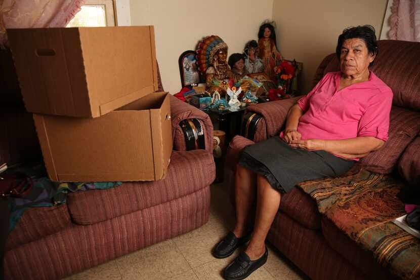 Yolanda Gonzalez was packing Thursday in the HMK rent house she and her husband, Fernando...