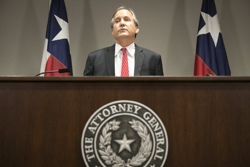 Republican Texas Attorney General Ken Paxton announces Texas' lawsuit to challenge President...