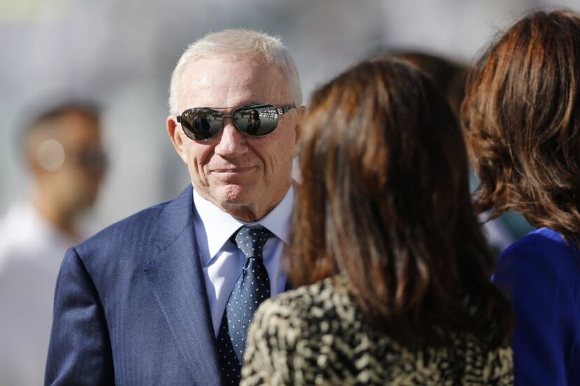 Dallas Cowboys owner Jerry Jones on the sidelines before a game against the Philadelphia...