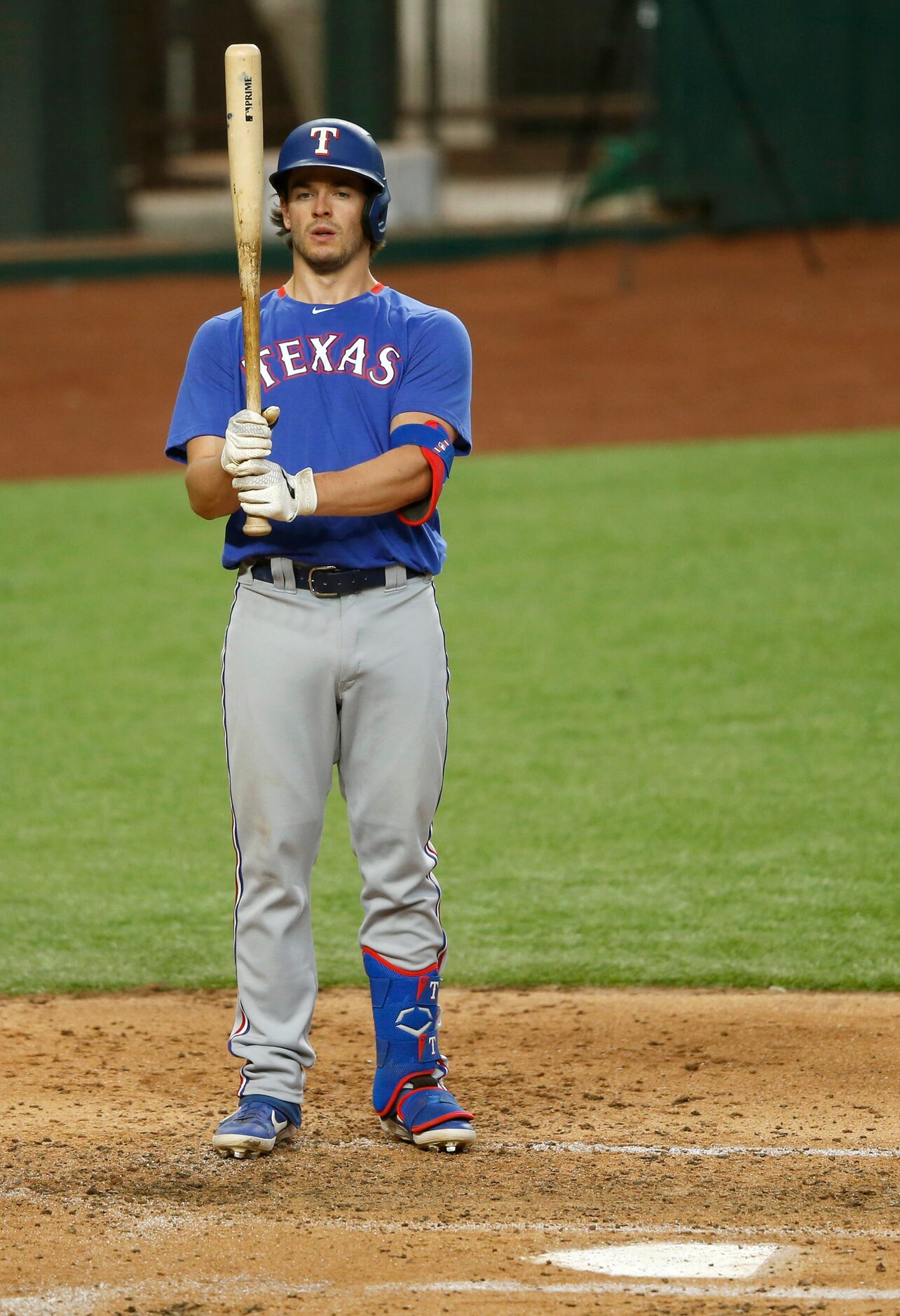 Texas Rangers Nick Solak (15) steps up to the plate before attempting to hit during Texas...