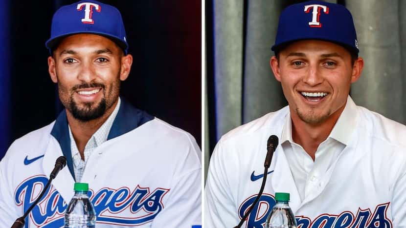 Texas signed Marcus Semien (left) to a seven-year, $175 million deal, and Corey Seager...