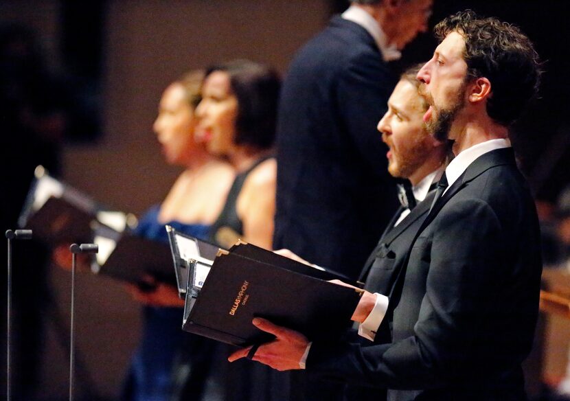 Soloists, L to R, Kim-Lillian Strebel (soprano), Kelley O'Connor (mezzo), Spencer Lang...