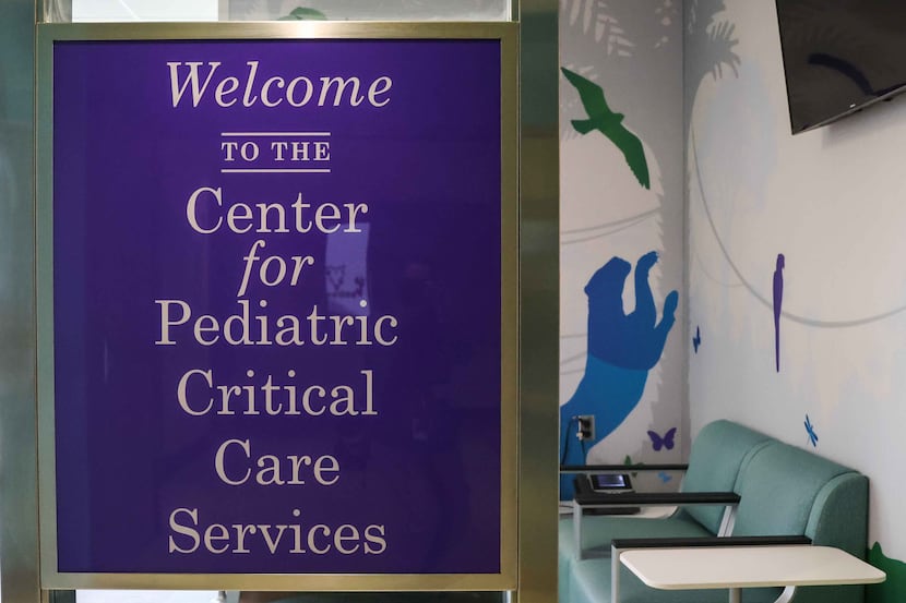 Entrance of the Children's Medical Center's pediatric intensive care unit in Dallas on...