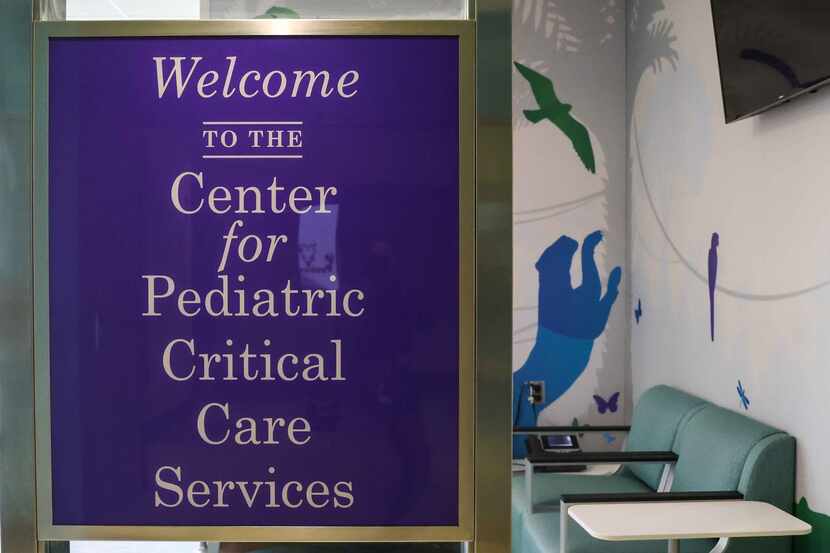 Entrance of the Children's Medical Center's pediatric intensive care unit in Dallas on...