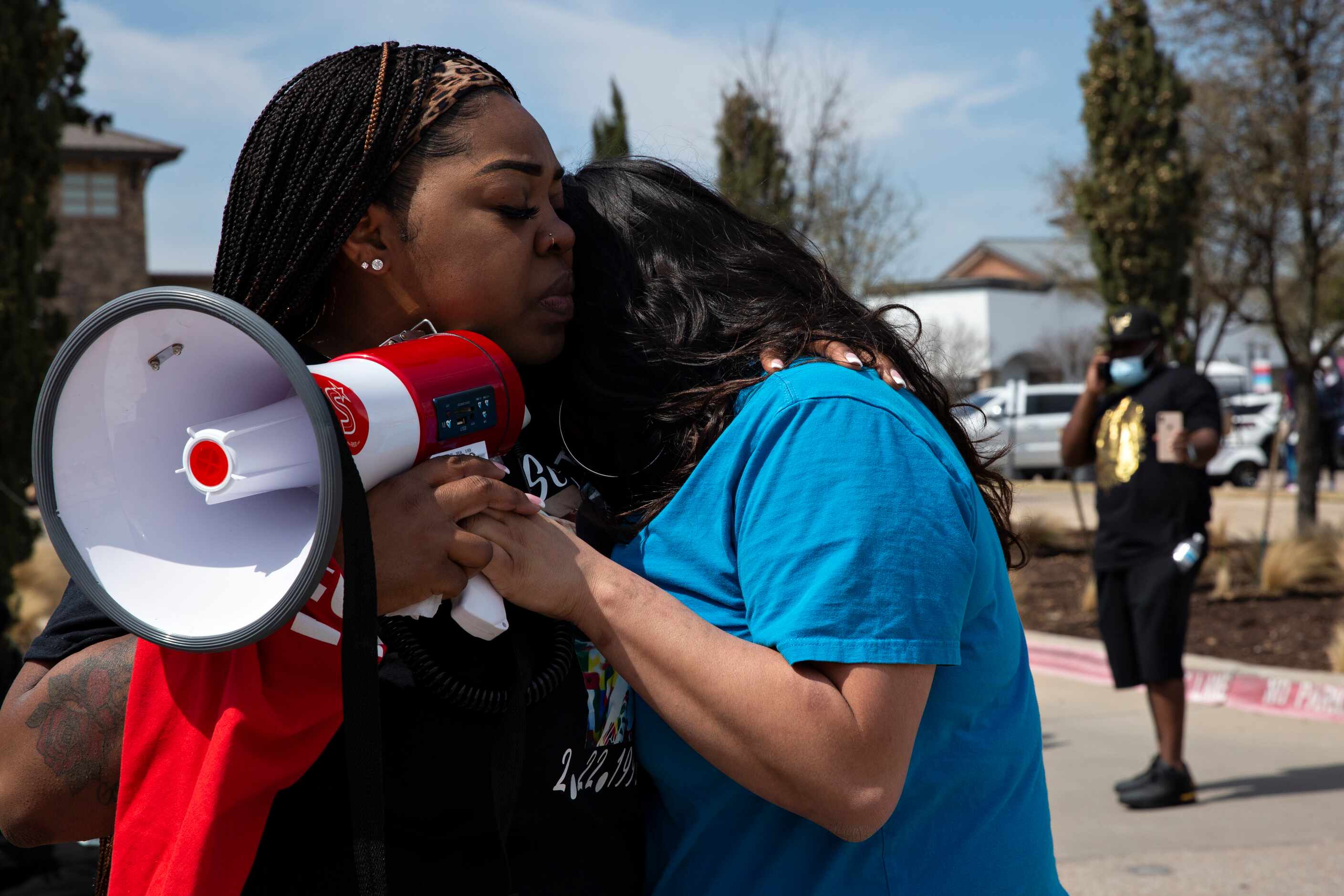 LaChay Batts comforts Monica Diaz after Monica spoke about one of her best friends Marvin...