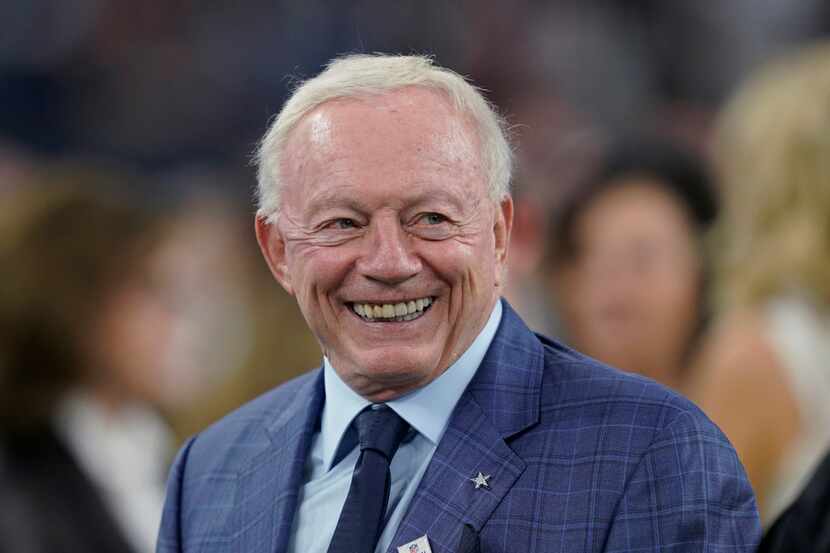 FILE - In this Oct. 7, 2018, file photo, Dallas Cowboys owner Jerry Jones smiles before the...
