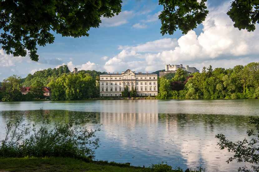 This undated photo provided by Salzburg Tourism shows Schloss Leopoldskron in Salzburg,...