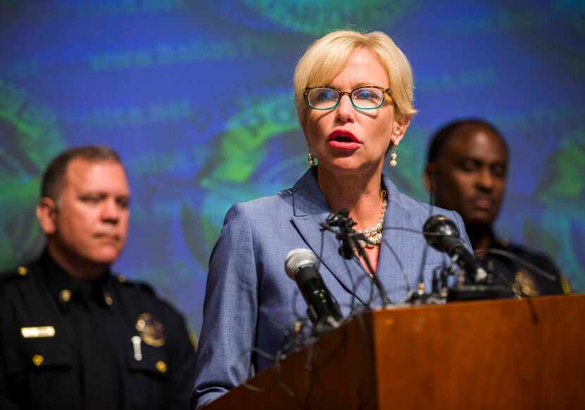  Dallas County District Attorney Susan Hawk talks about local law enforcement's plans to...