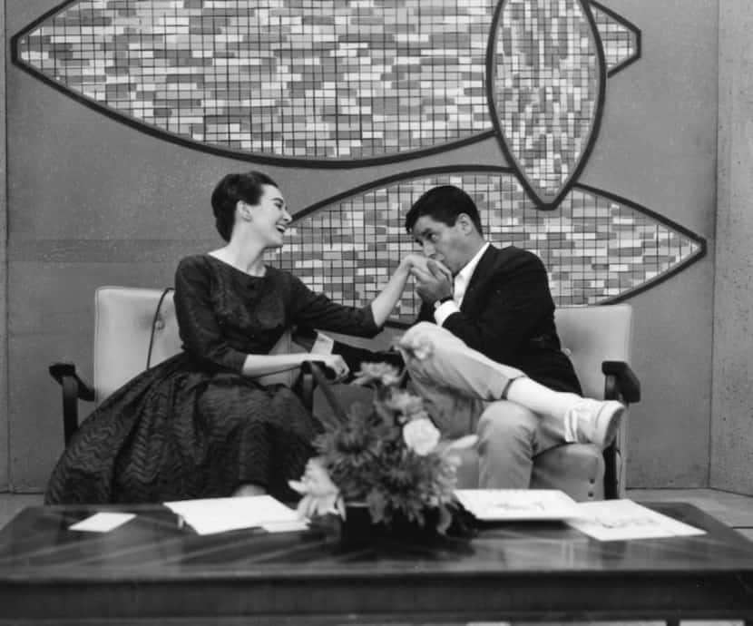 Bobbie Wygant, shown with actor/comedian Jerry Lewis, was a longtime celebrity reporter for...