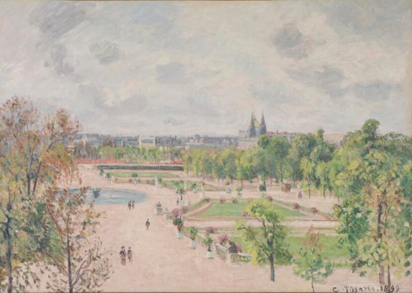 
Camille Pissarro, "Jardin des Tuileries, matin, temps gris," 1899. Oil on canvas.