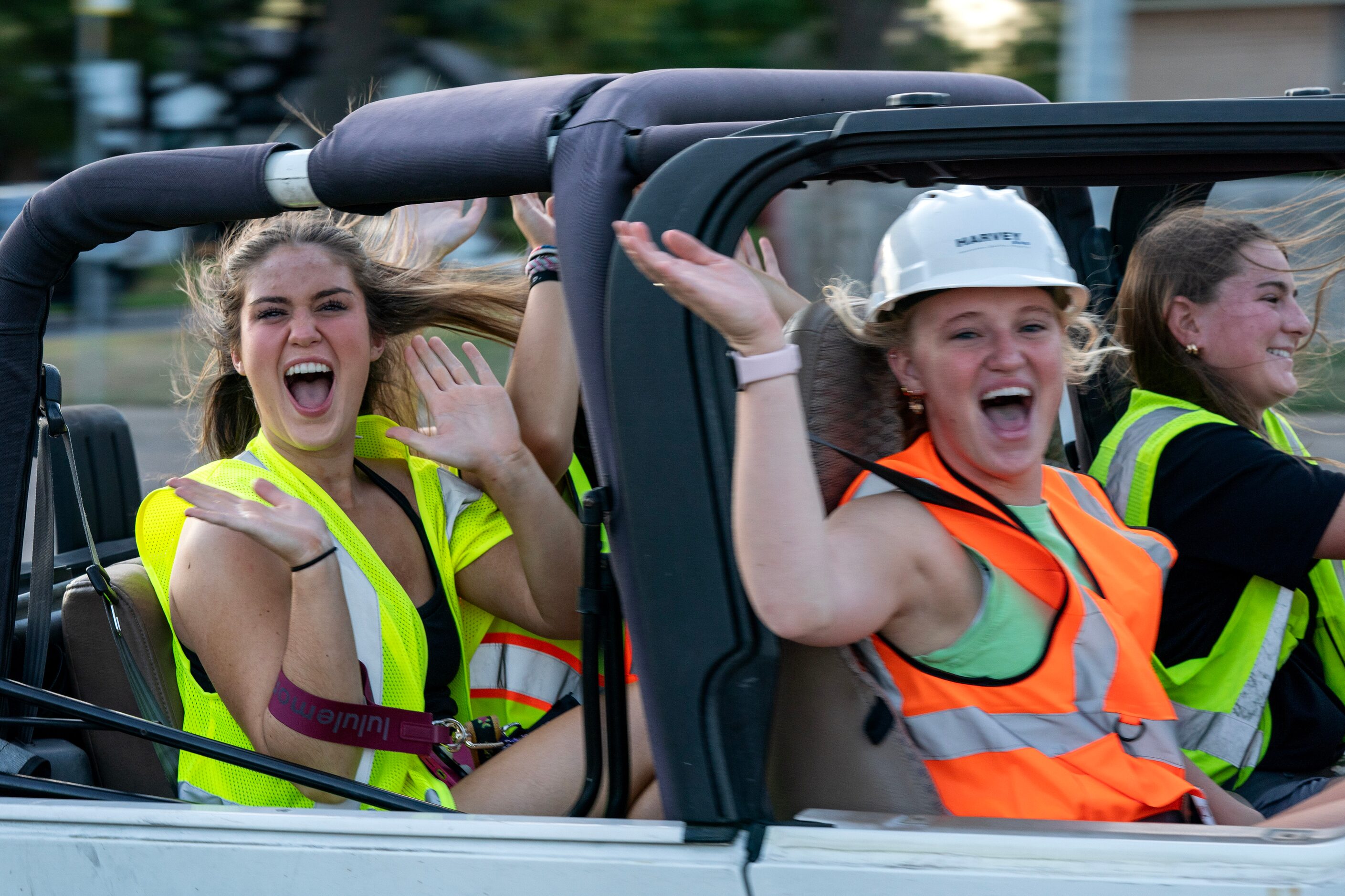 Argyle Liberty Christian seniors Maddie Gappelberg, Maggie Weber, and Megan Holter, left to...