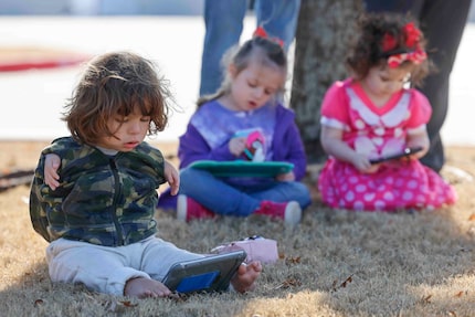 Nicholas Arredondo, 5, who has thrombocytopenia-absent radius syndrome, watches cartoons on...