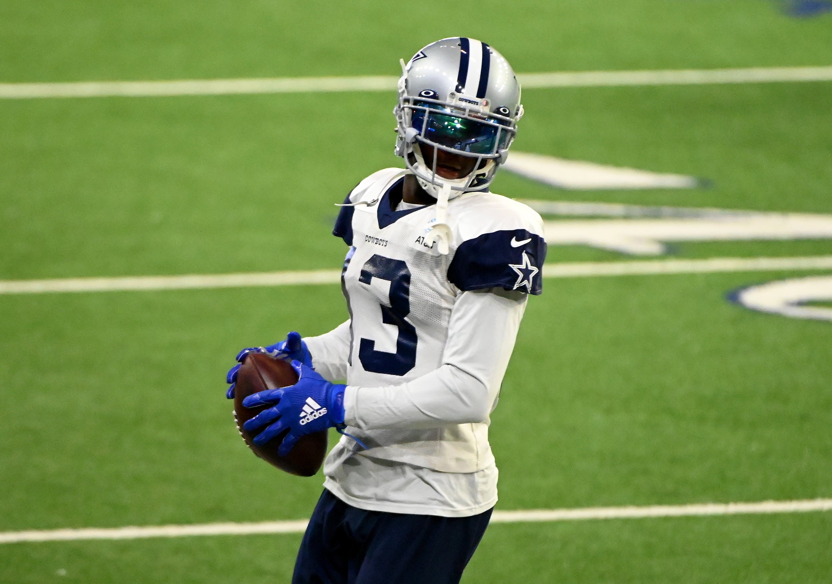 Dallas Cowboys wide receiver Michael Gallup (13) runs a pass route