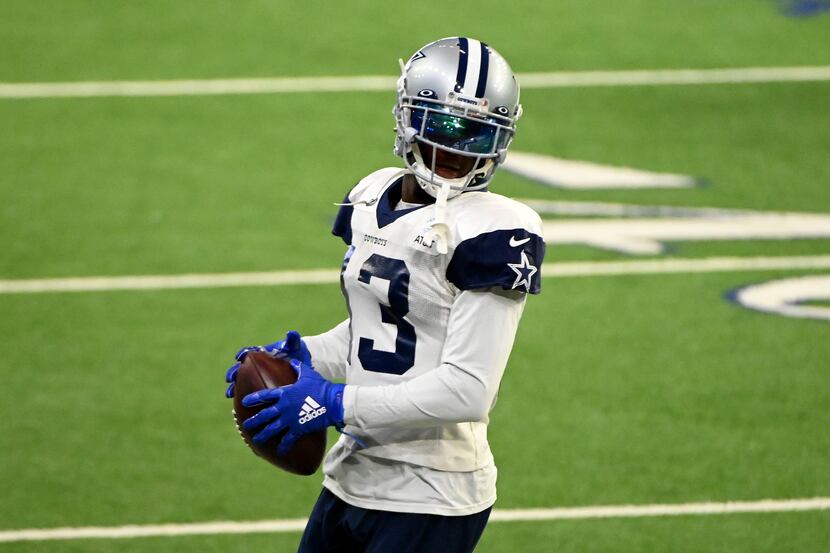 Dallas Cowboys wide receiver Michael Gallup (13) during Dallas Cowboys football practice,...