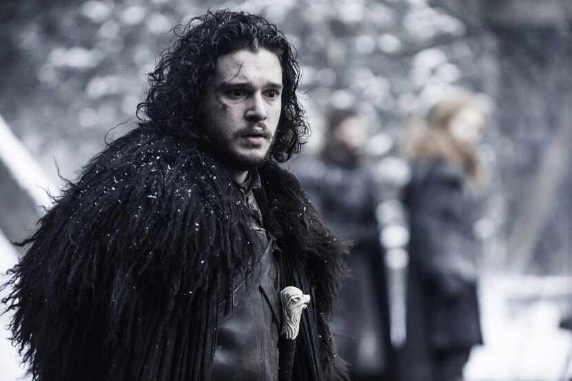 In this image released by HBO, Kit Harington portrays Jon Snow in a scene from "Game of...