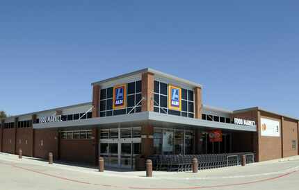 Exterior of the first Aldi grocery store in Texas. It opened in 2010 on Northwest Highway in...