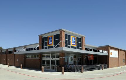 Exterior of the first Aldi grocery store in Texas. It opened in 2010 on Northwest Highway in...