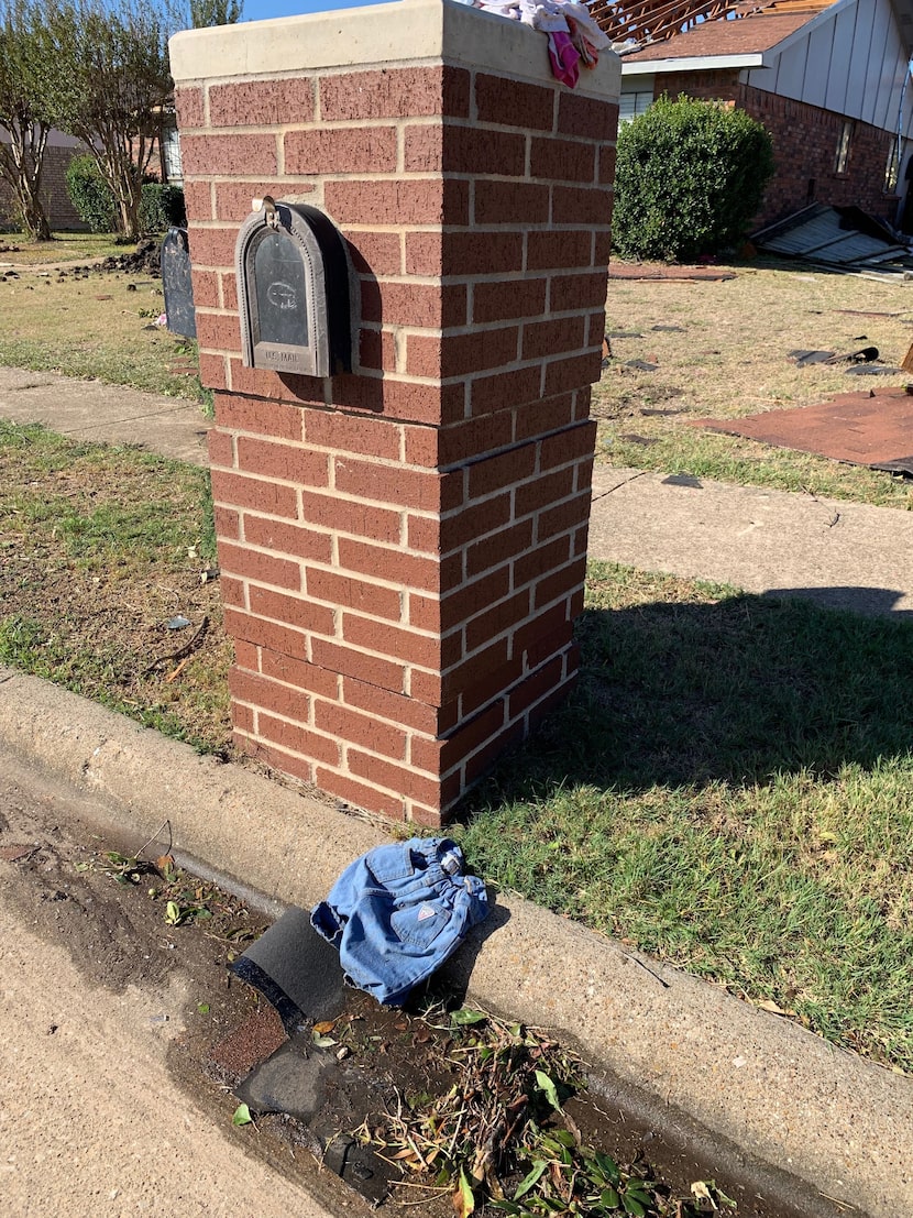 Downed trees and pieces of fences and houses weren't the only debris found in a Richardson...