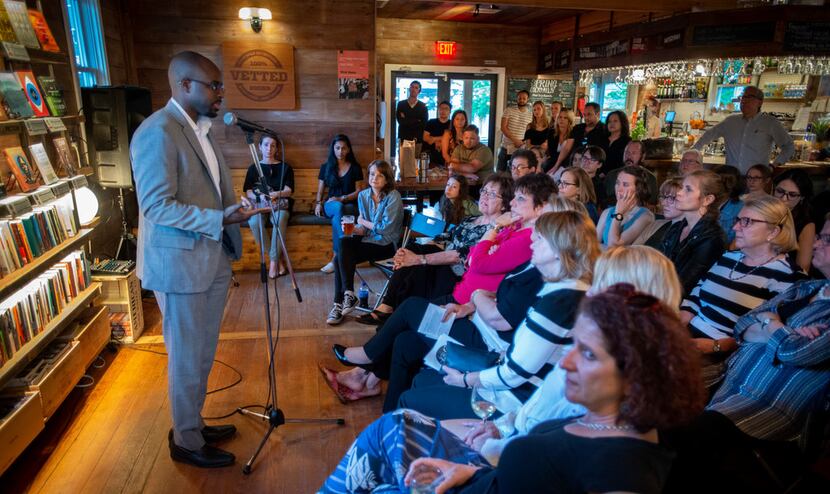 Dr. Dale Okorodudu tells his story during the Story Collider event at Wild Detectives in...