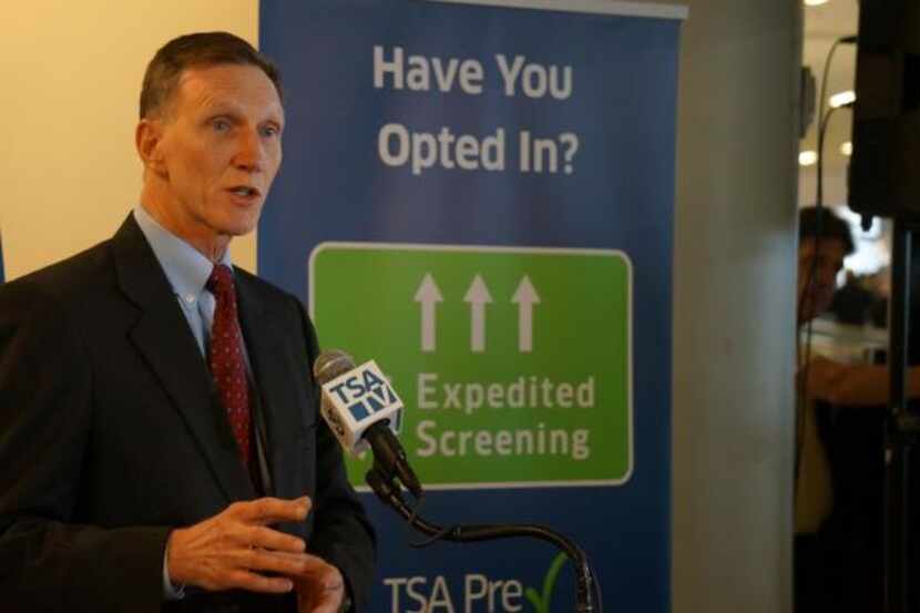 
TSA administrator John Pistole  explained the TSA’s Pre Check program Friday at D/FW...