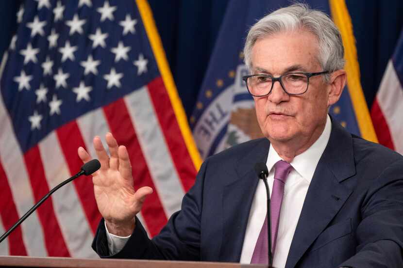 Federal Reserve Chair Jerome Powell spoke during a news conference June 14 at the Federal...