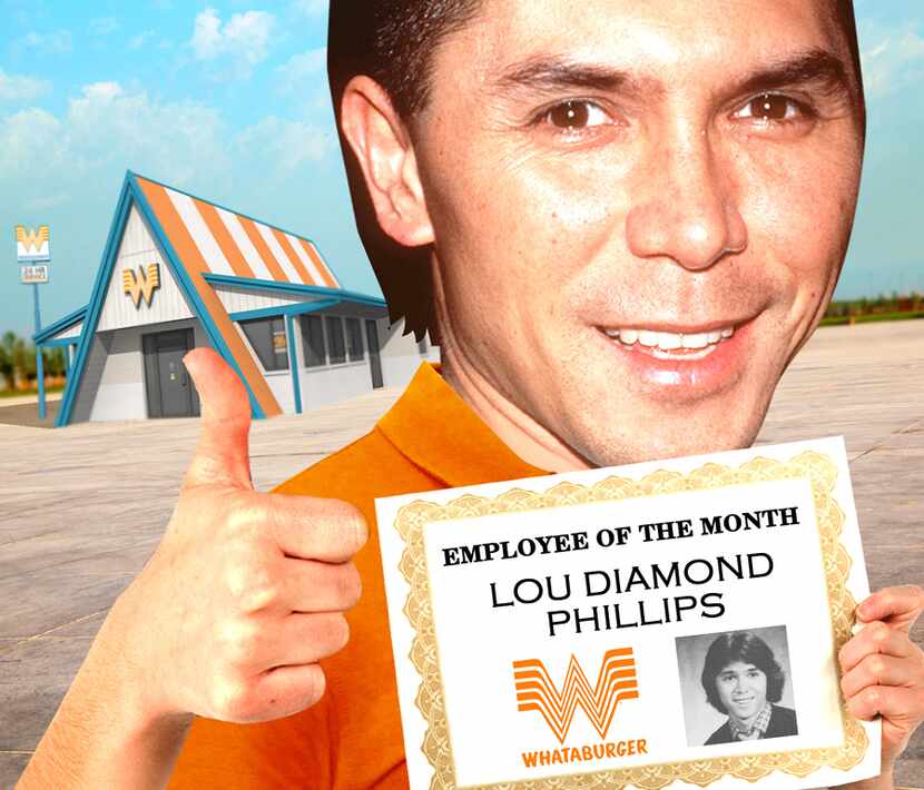 Lou Diamond Phillips, Whataburger employee of the month sometime in the late 1970s.