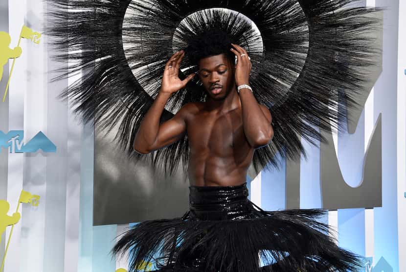 Lil Nas X arrives at the MTV Video Music Awards at the Prudential Center on Sunday, Aug. 28,...