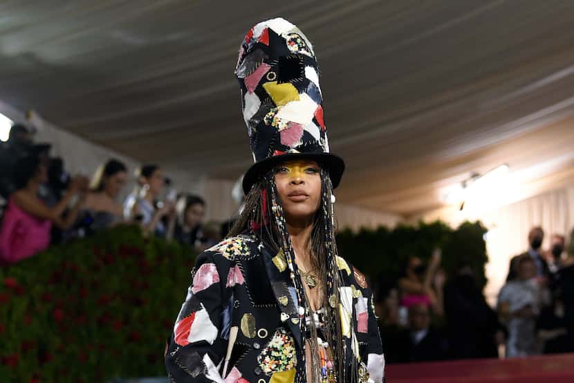 Erykah Badu attends Met Gala on Monday, May 2, 2022, in New York. Badu appeared on the cover...