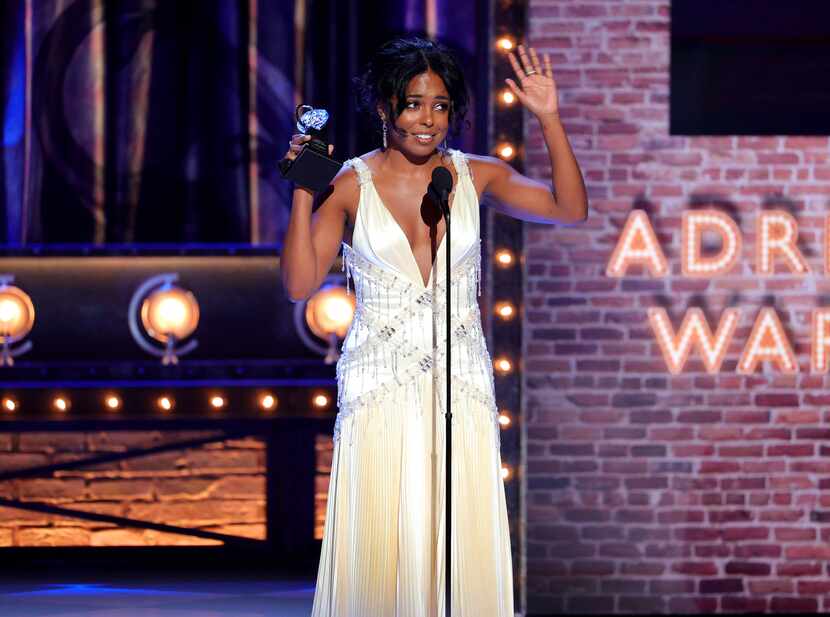  Adrienne Warren won  best actress in a musical for "Tina - The Tina Turner Musical" at  the...