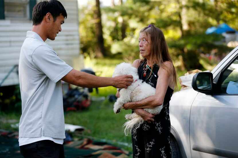 David Phung, who rescued Hailey Brouillette and her dog Sassy from her sinking car in recent...