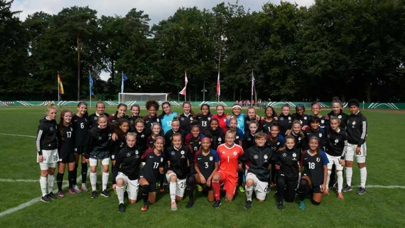 US U16 Girls National Team from their match against Germany in September of 2017.