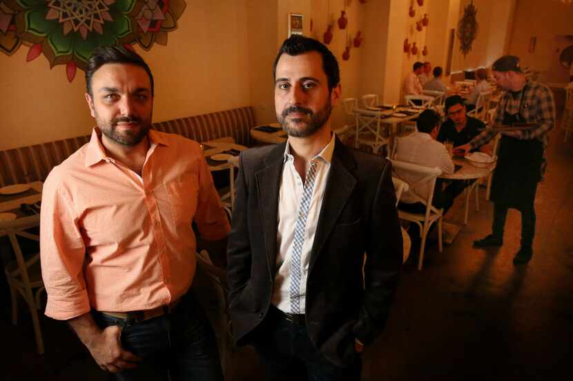 Marc Mansour (left) and Chaouki "C.K." Khoury opened Zatar Lebanese Tapas and Bar in Deep...