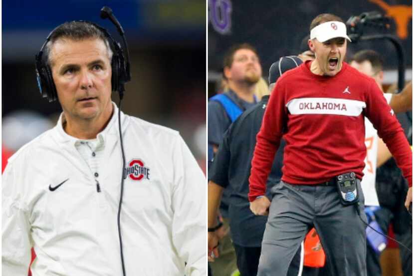 Urban Meyer (left) and Lincoln Riley (right).