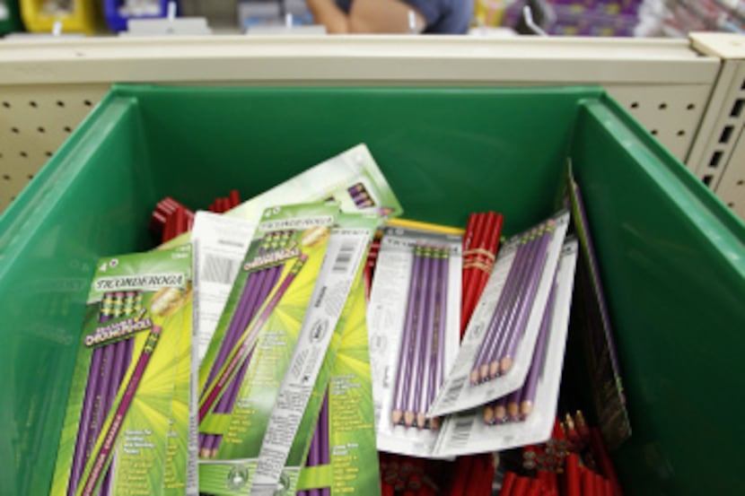 Packs of pencils are among the supplies that teachers can pick for their students.