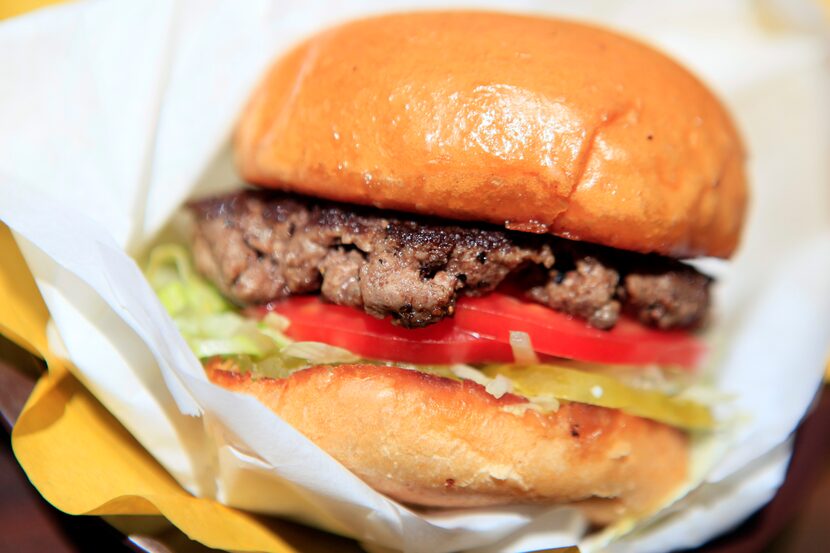 The straight-up burger at Off-Site Kitchen restaurant