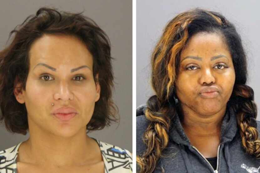  Jimmy "Alicia" Clarke, left, and Denise "Wee Wee" Ross, are accused of killing a woman by...