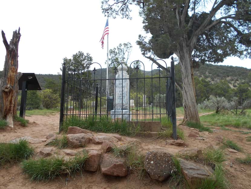 Gunfighter Doc Holliday's grave overlooks the Old West town of Glenwood Springs, Colo.