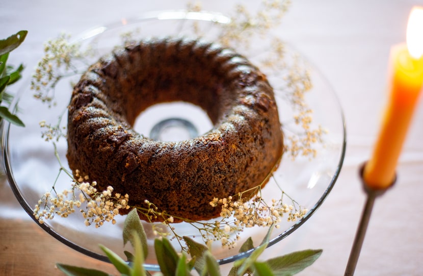 Chocolate beet cake sits on the Chessman’s table on Nov. 9, 2019 at her home in Sanger....