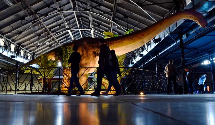 “Jurassic Quest,” featuring more than 80 animatronic dinosaurs plus bounce houses, fossil...